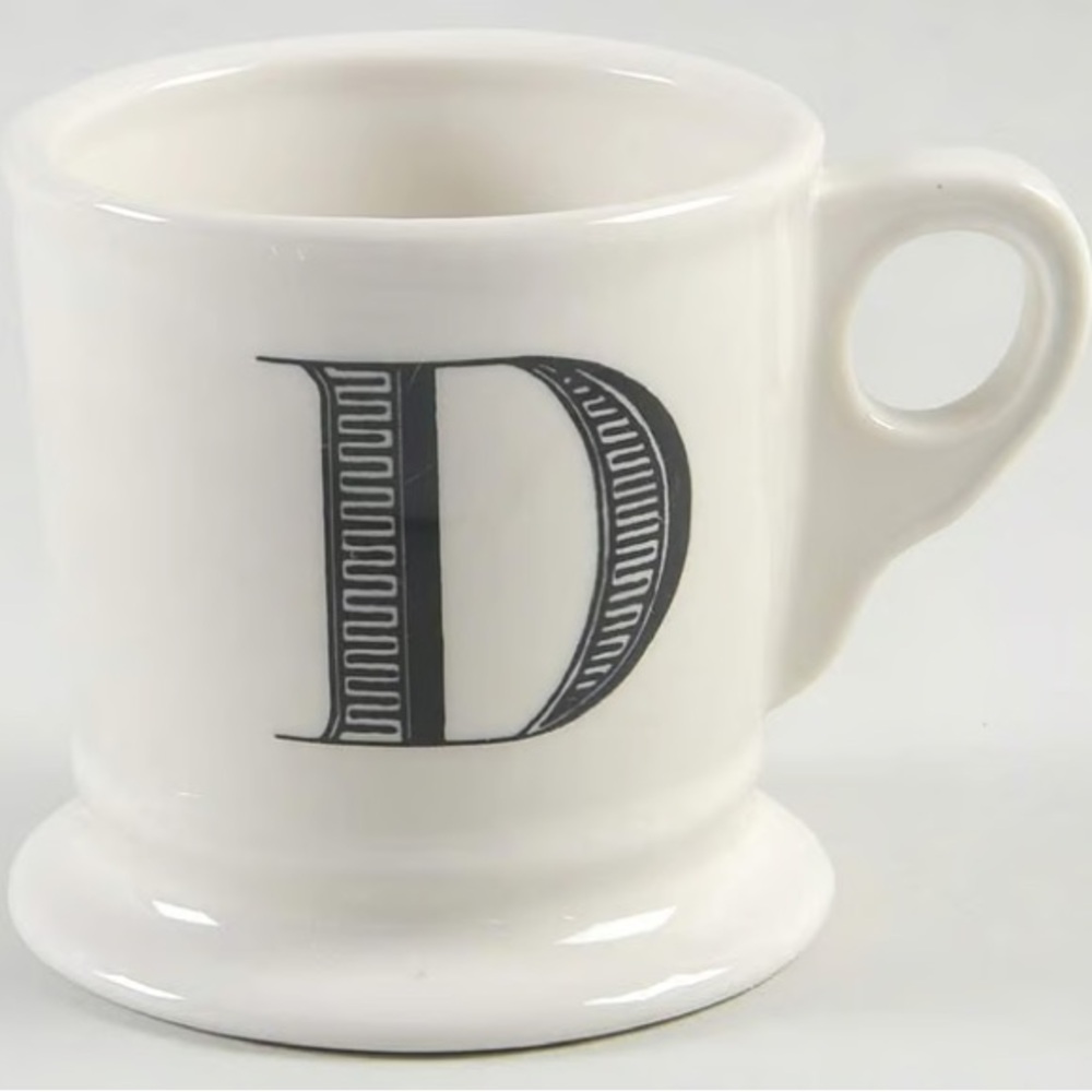 Anthropologie Initial Monogrammed Mug “D”